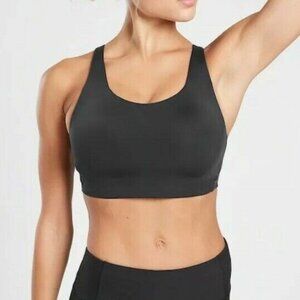 NWT Athleta Women's Black Advance High Impact Molded Compression Sports Bra 32 D